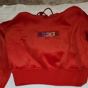 Ladies Canada Goose Red Velvet Hoodie.  SIZE  - EXTRA SMALL